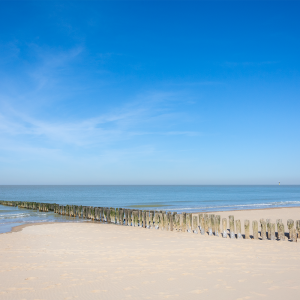 Blue sky over beach